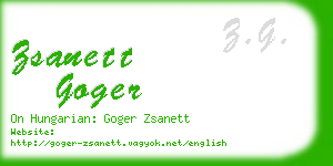 zsanett goger business card